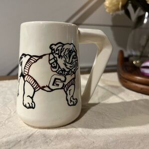 Vintage 1980s Georgia Bulldogs mascot football coffee mug cup rare style